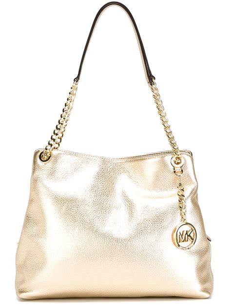 michael kors jet set gold clutch|Michael Kors gold evening bag.